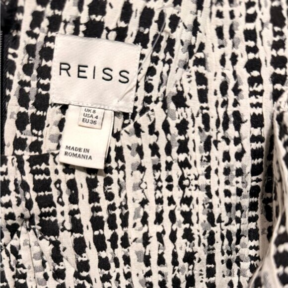 Reiss Dress Black & Gray Textured Sleeveless Sheath Size 4 EUC ($365) - Picture 9 of 9